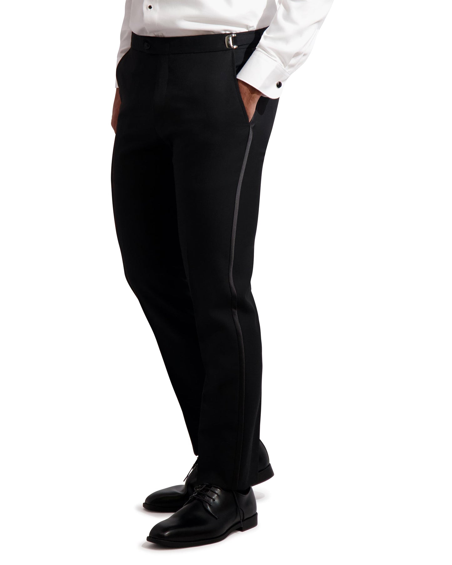 MENS ULTRA FIT FORMAL PANT WITH SATIN STRIPE