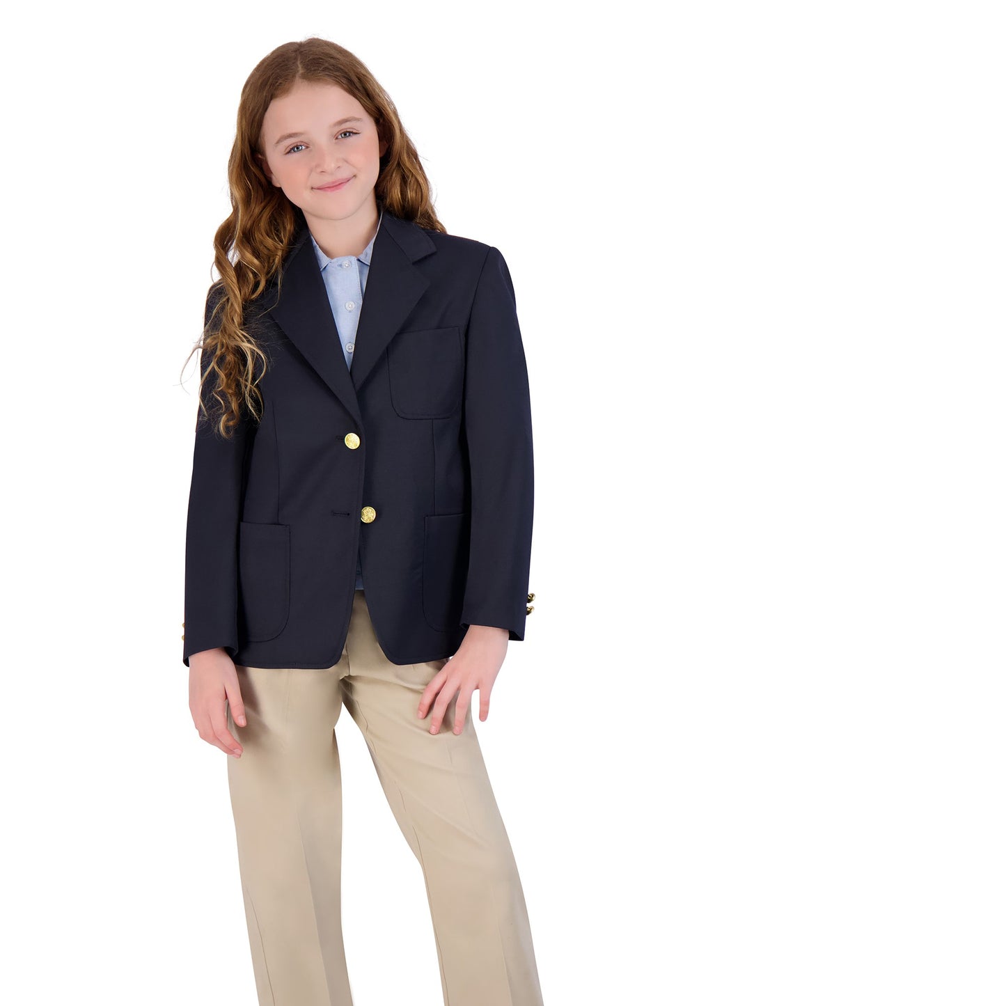 GIRL'S REGULAR S/B BLAZER W/PATCH POCKETS