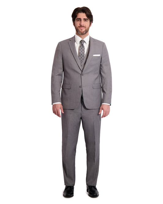 MENS "POWER STRETCH" SOLID SUIT SEPARATES - GREY