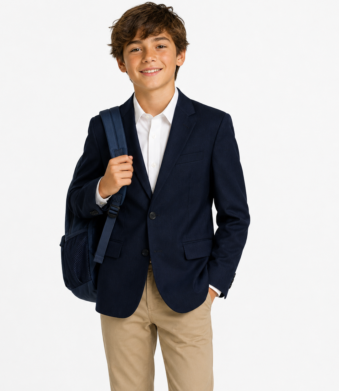 Boys’ Easywear™ Poly/Wool Single Breasted Blazer #3050-REG