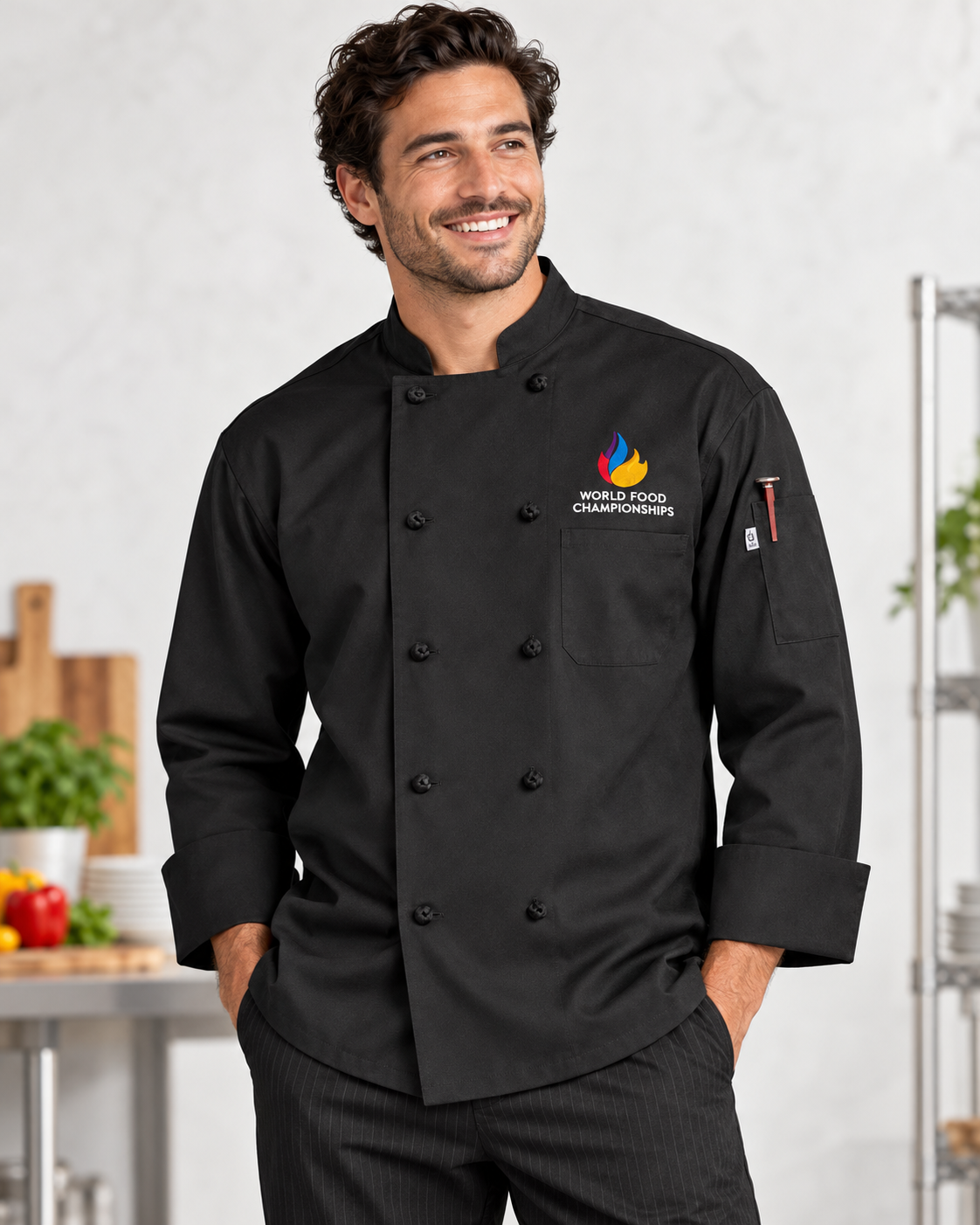 Spun Poly Journeyman Chef Coat #0403P (WFC)