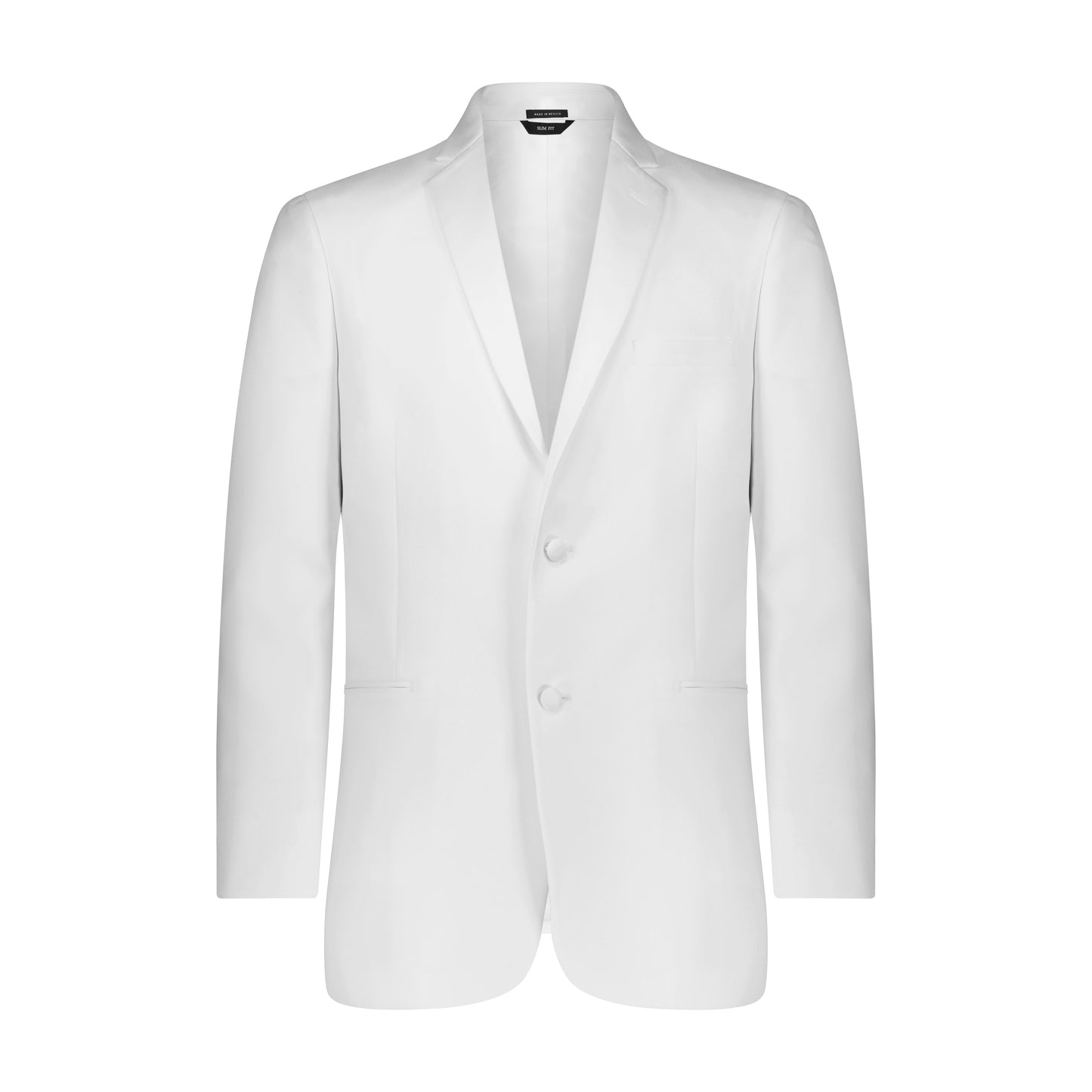 SLIM FIT WHITE TUXEDO JACKET - WHITE