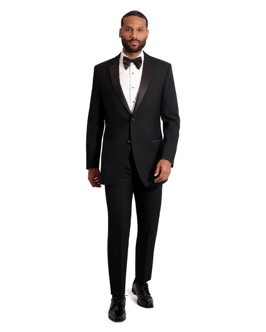 MENS 2B REG FIT NOTCH WITH SATIN LAPEL