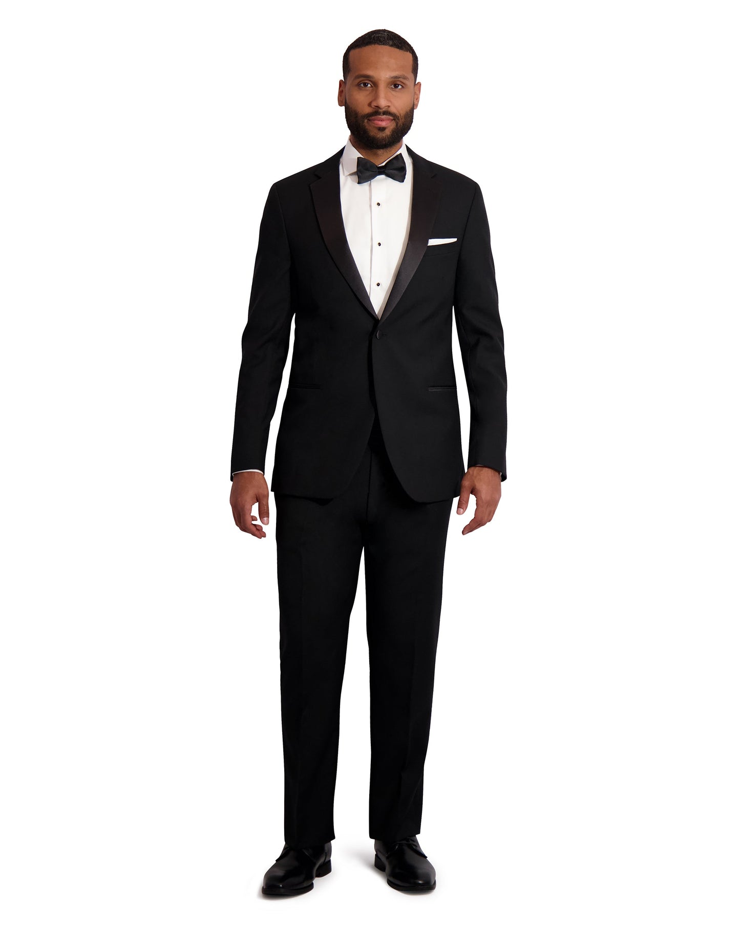 MEN'S 1B REGULAR FIT NOTCH TUXEDO WITH SATIN LAPEL