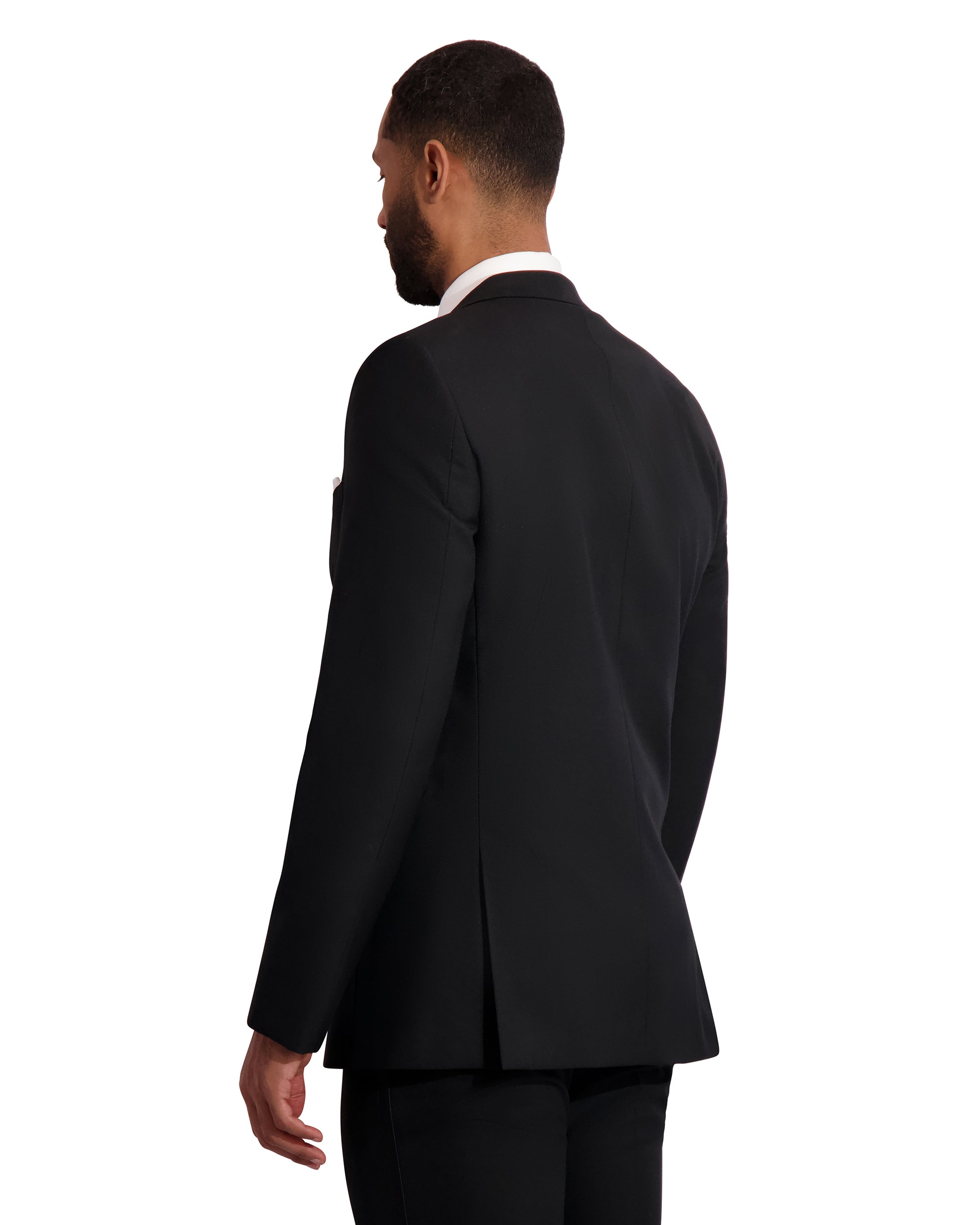 MENS 1B ULTRA FIT PEAK TUXEDO WITH SATIN LAPEL – Fabian Group