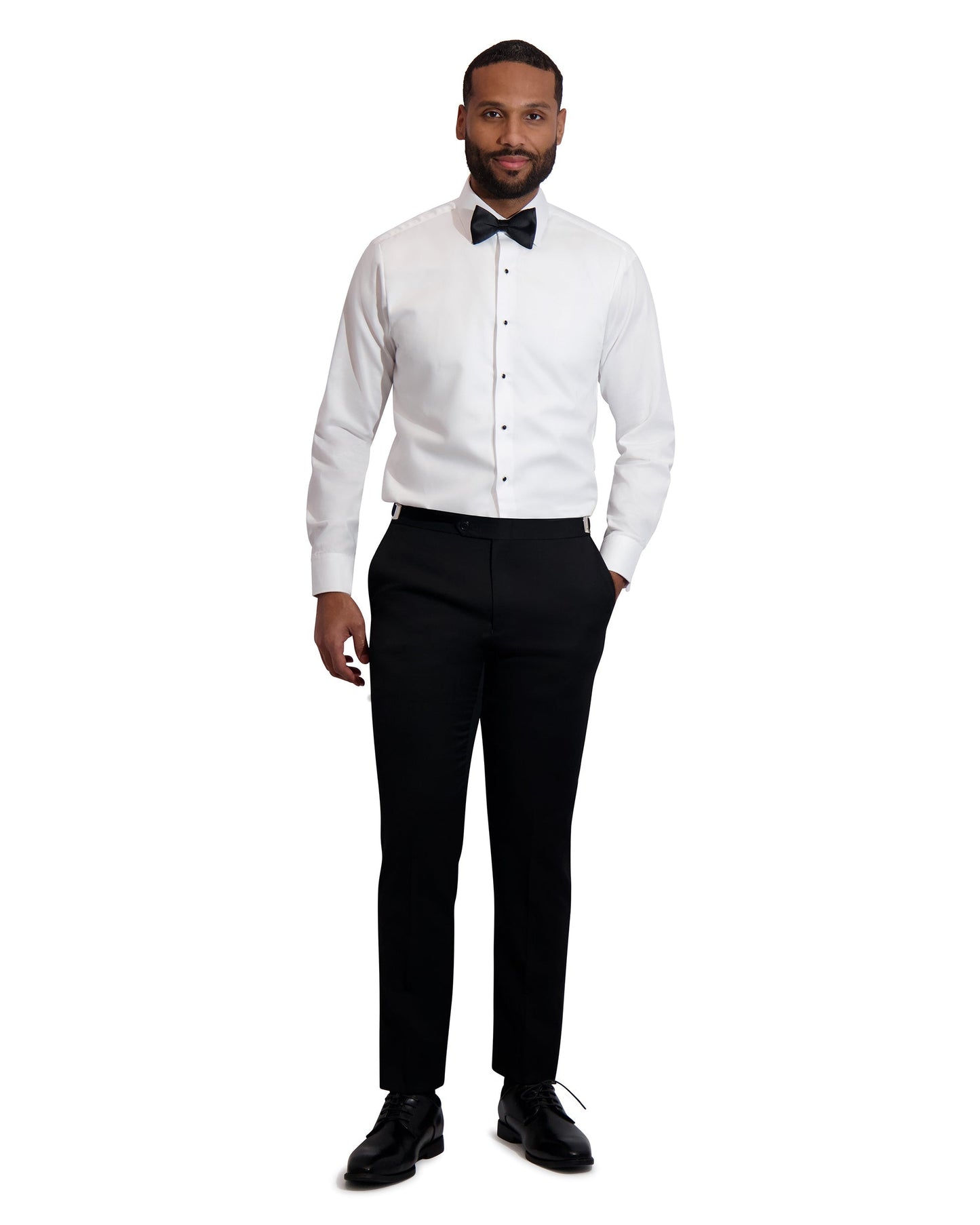 CVC TWILL SLIM FIT SHIRT - WHITE