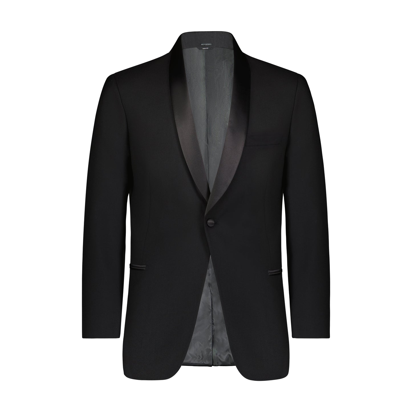 1B SLIM FIT SHAWL W/ SATIN LAPEL