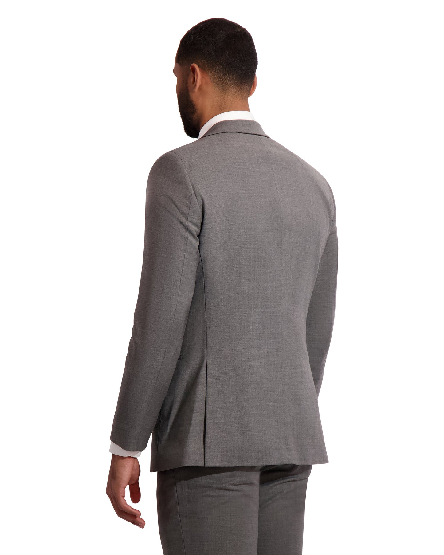 EZRA- MID GREY 2BN W/ SATIN TRIM LAPEL