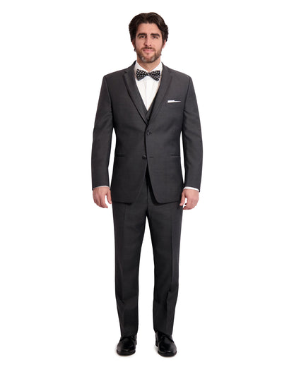 BARROW -CHARCOAL 2BN W/ SATIN TRIM LAPEL