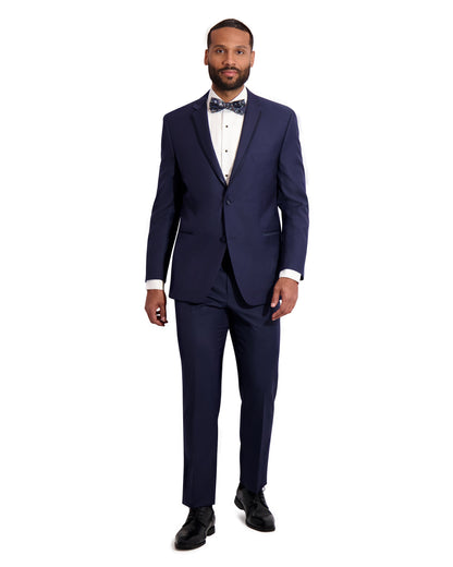 THOMPSON -NAVY 2BN W/ SATIN TRIM LAPEL