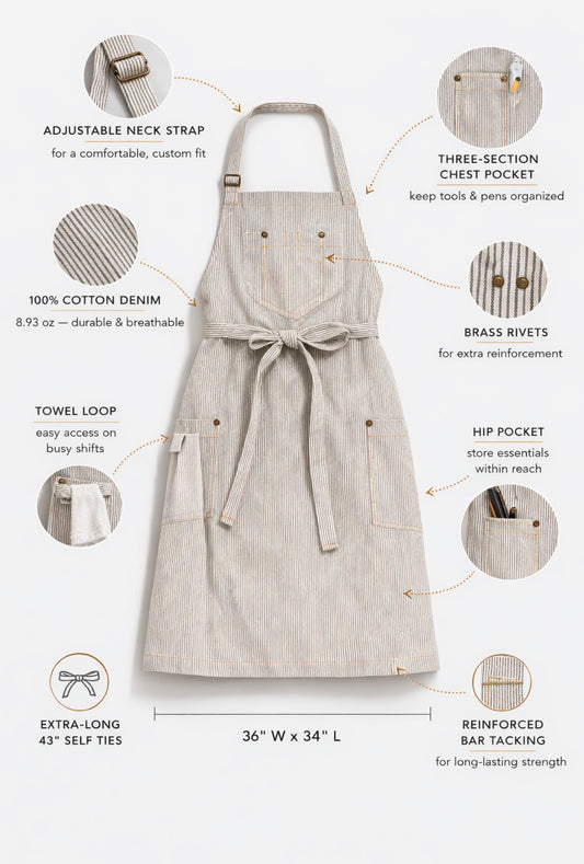 Evolution Denim Bib Apron #U3112