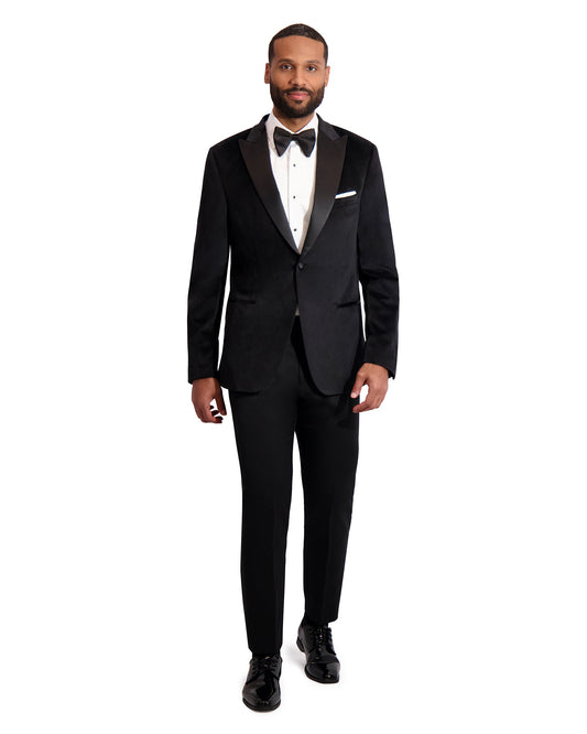 MENS SEASONAL ELEGANCE IN VELVET - BLACK