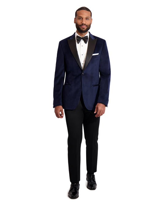 MENS SEASONAL ELEGANCE IN VELVET - NAVY