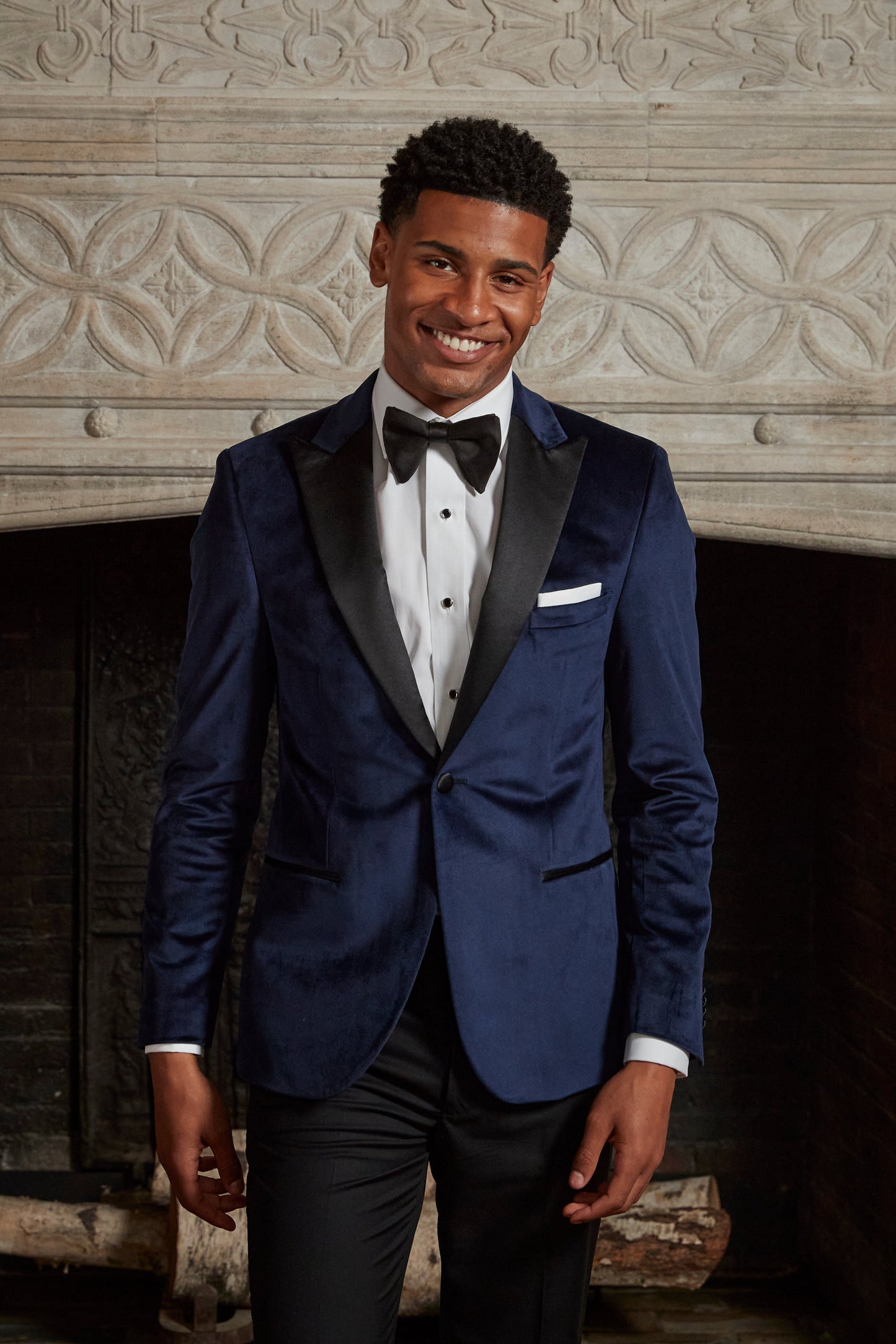 Couture 1910 Men's Blue Velvet Tuxedo Jacket #7561C