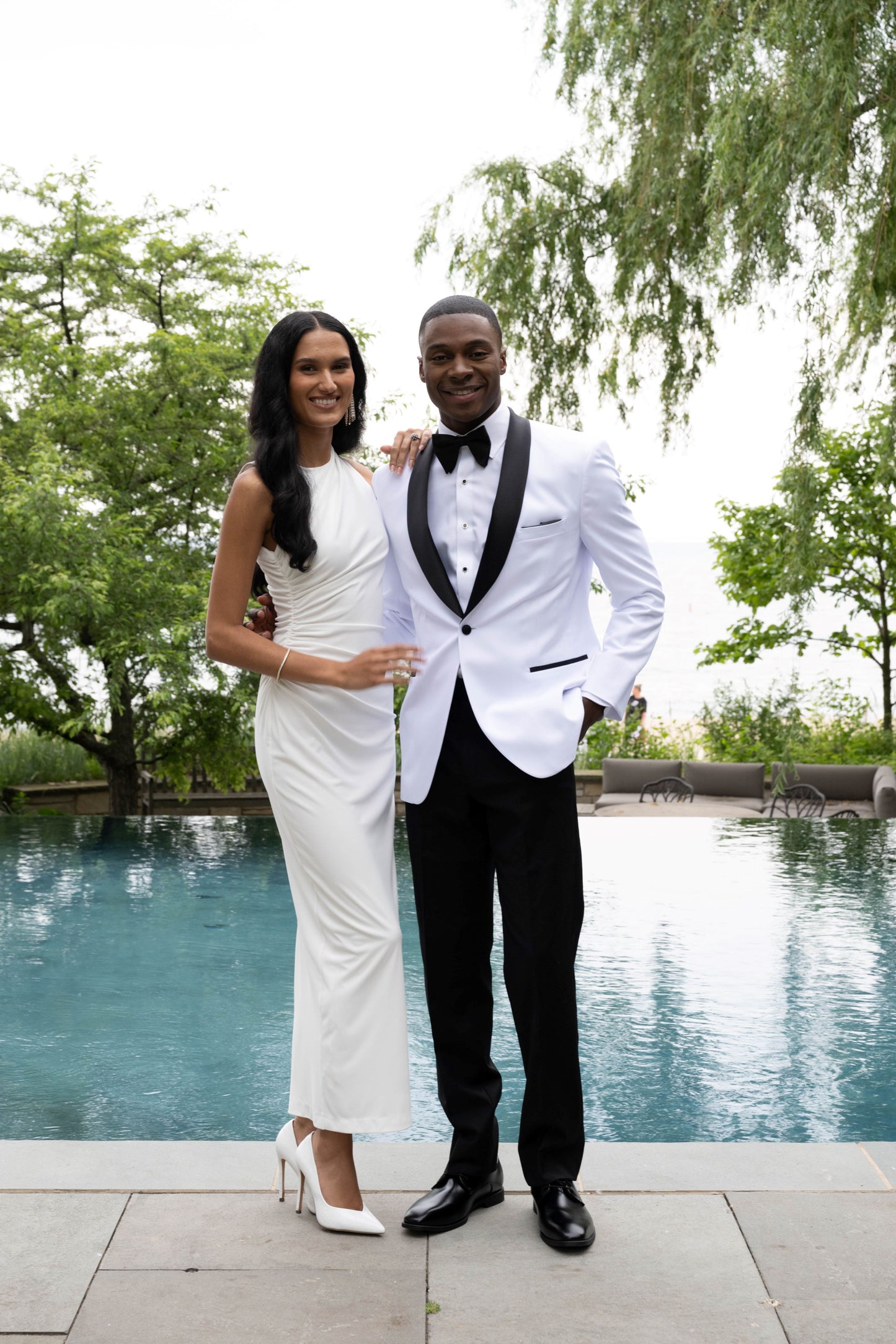 JASON 1 BUTTON WHITE SHAWL MENS JACKET WITH  BLACK SATIN LAPEL