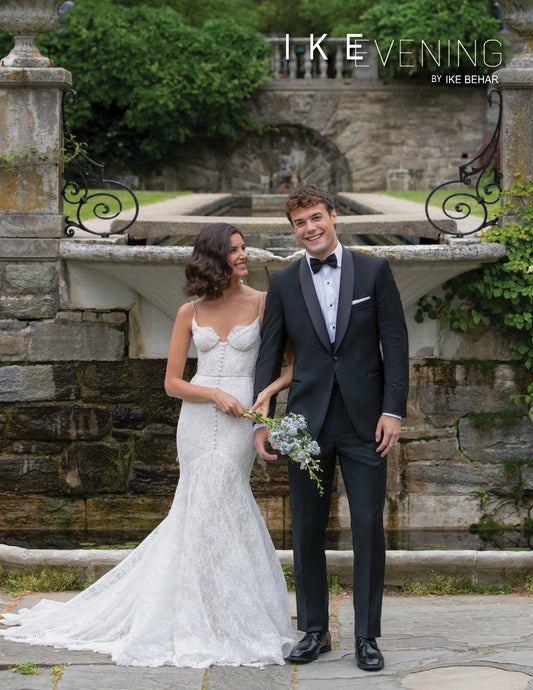 BRAYDON- S120'S 1B SHAWL WITH SATIN LAPEL #8231C