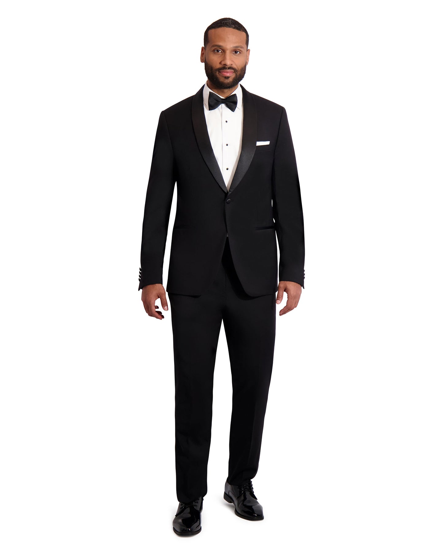 MENS S120'S SHAWL LAPEL WOOL LYCRA NESTED TUXEDO