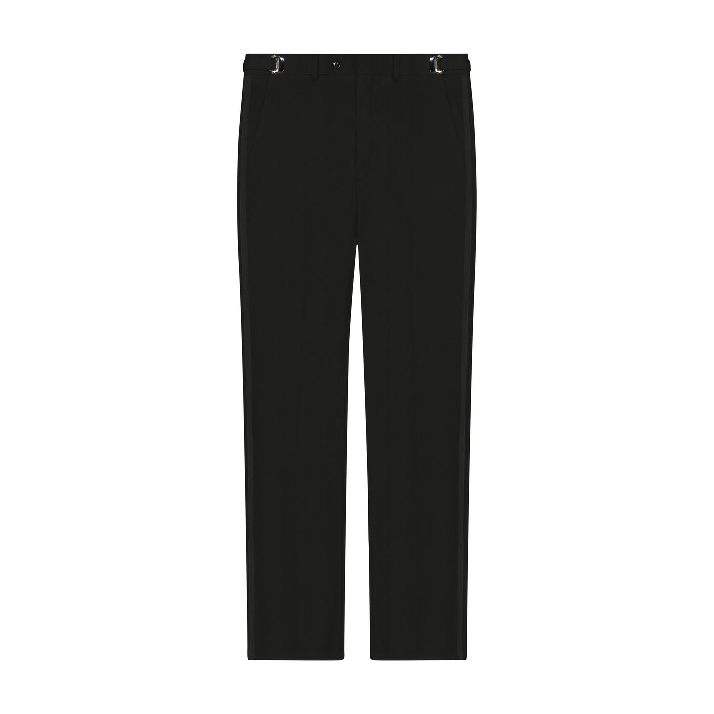 ADJ SLIM FIT FLAT FRONT PANT W/ SATIN STRIPE