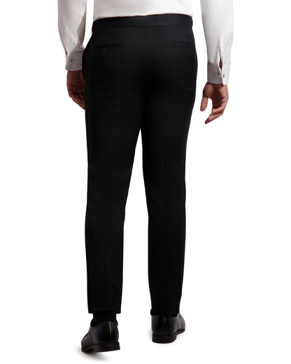 ADJ SLIM FIT FLAT FRONT PANT W/ SATIN STRIPE