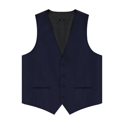 S120 4B FULLBACK VEST W/ FABRIC BUTTONS- NAVY