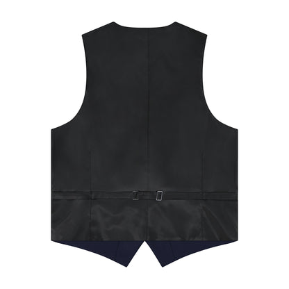 S120 4B FULLBACK VEST W/ FABRIC BUTTONS- NAVY