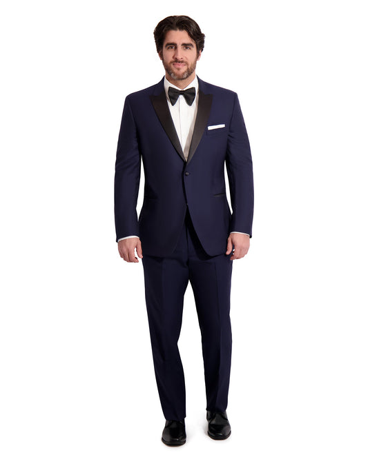 MENS ESSENTIAL SUPER 120's NAVY PEAK TUXEDO