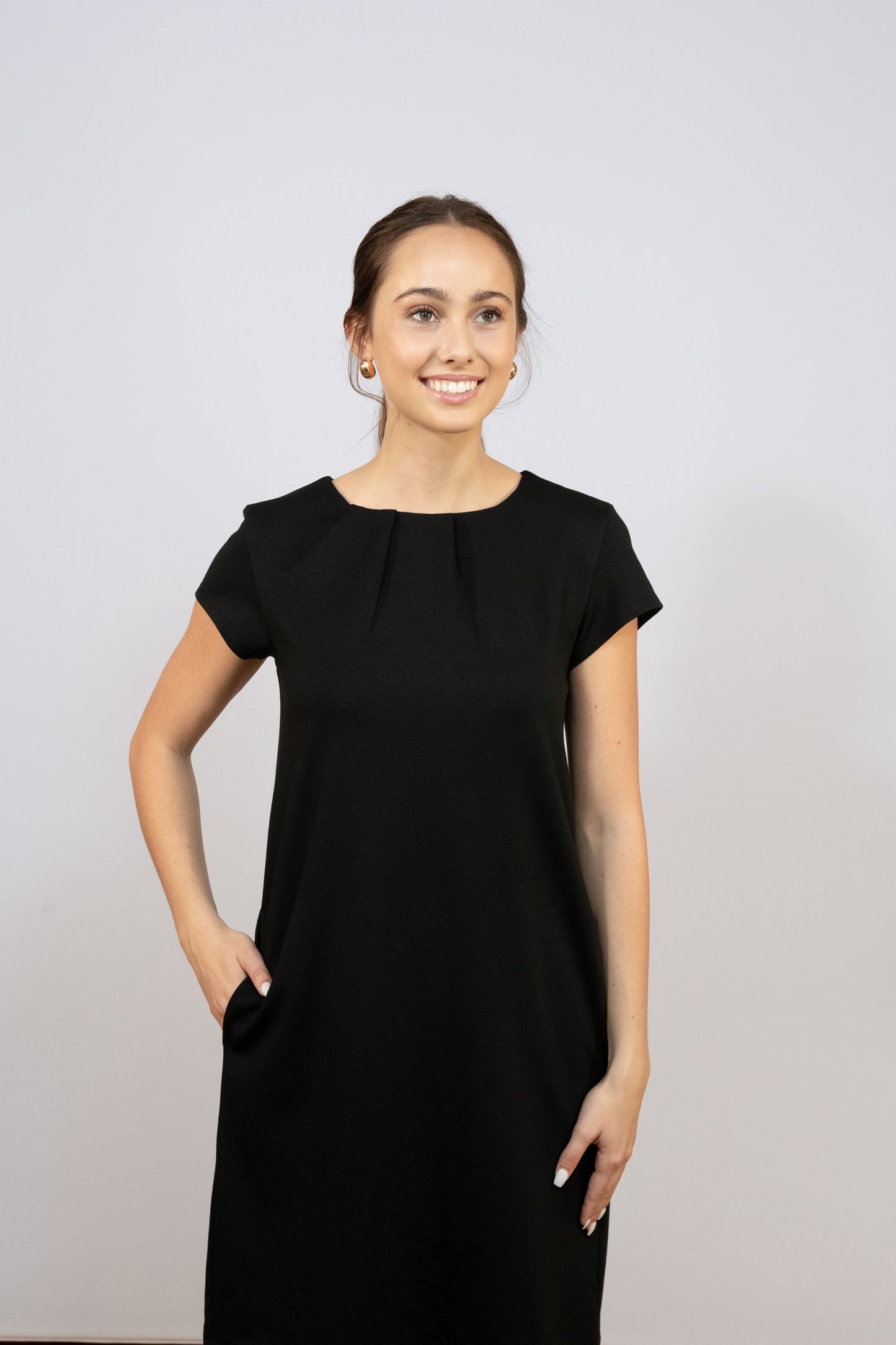 PONTE DRESS WOMEN'S SHORT SLEEVE #PD2801