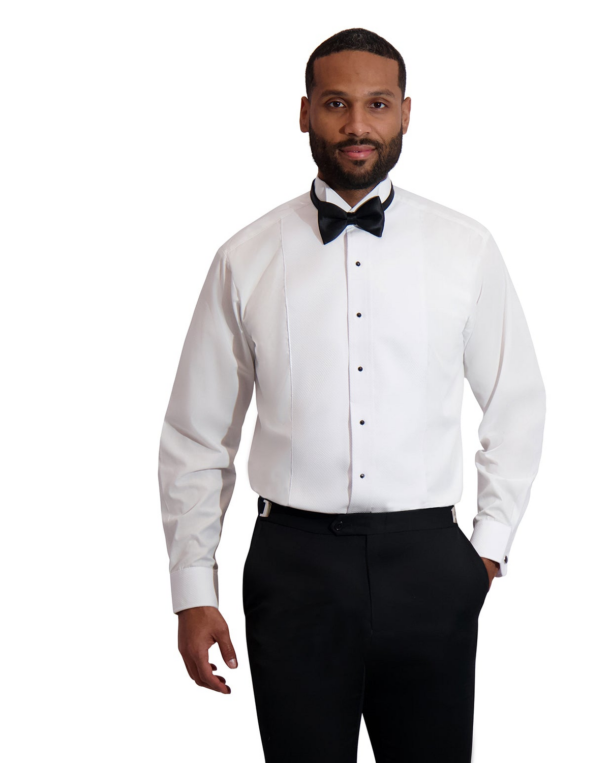 Neil Allyn's Men's Classic Pique Wingtip Tuxedo Shirt #966