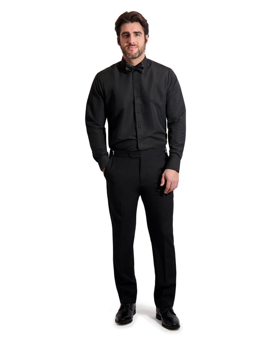 COUTURE 1910 SLIM FIT MICROFIBER NON-PLEATED SHIRT