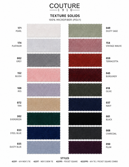 Textured Solid Pocket Square #4221PS
