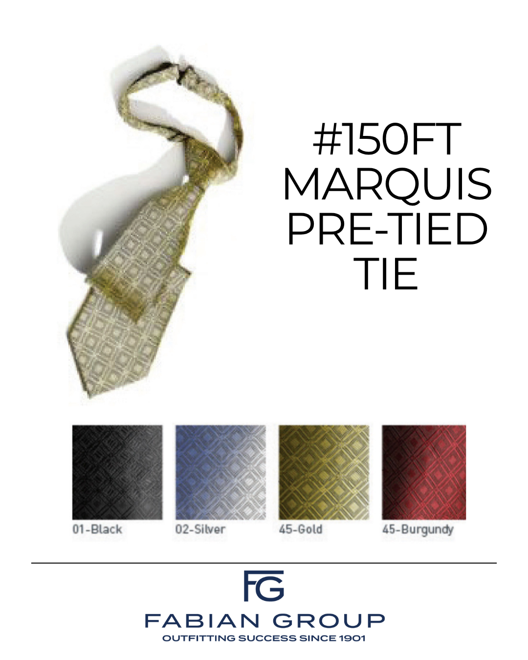 Marquis Pre-Tied Tie #150FT