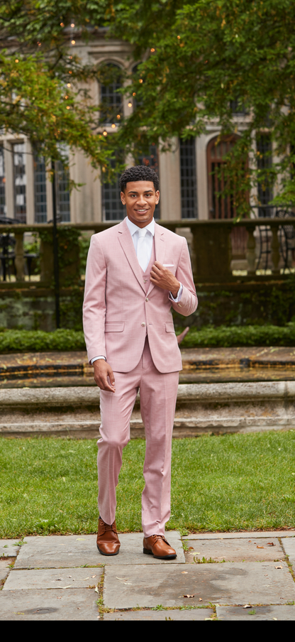 Couture 1910 Men’s Power Stretch Sharkskin Suit Separates Pants in Rose #4374PVPS