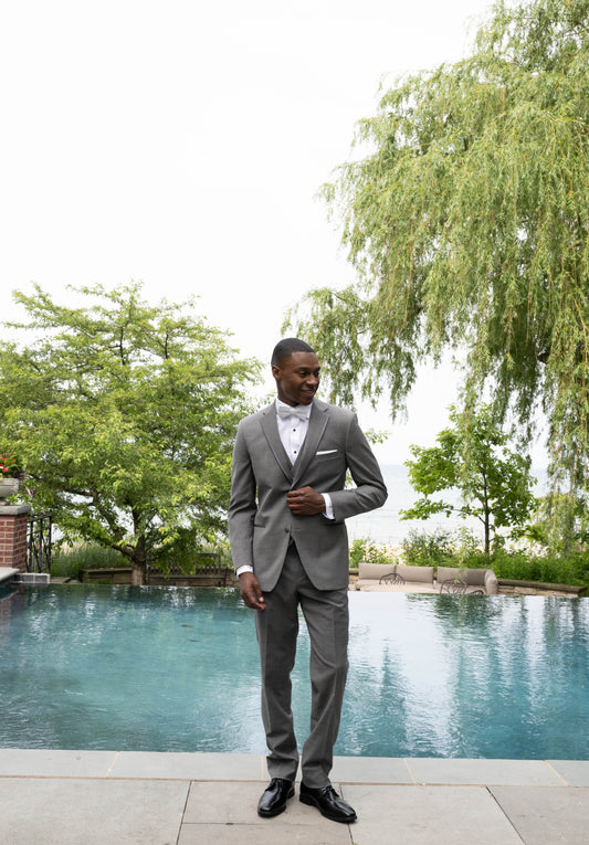 Ezra - Men’s "Ceremony Ready"- Mid Grey #6828C