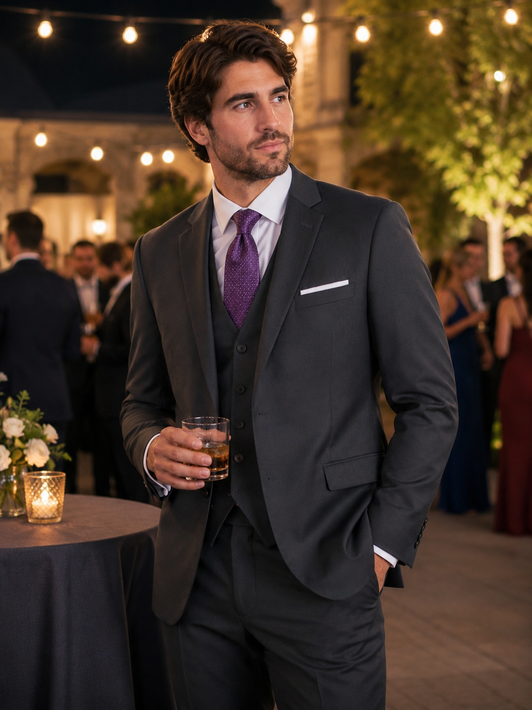 Couture 1910 Men’s Power Stretch Solid Suit Separates - Coat 4372PVS
