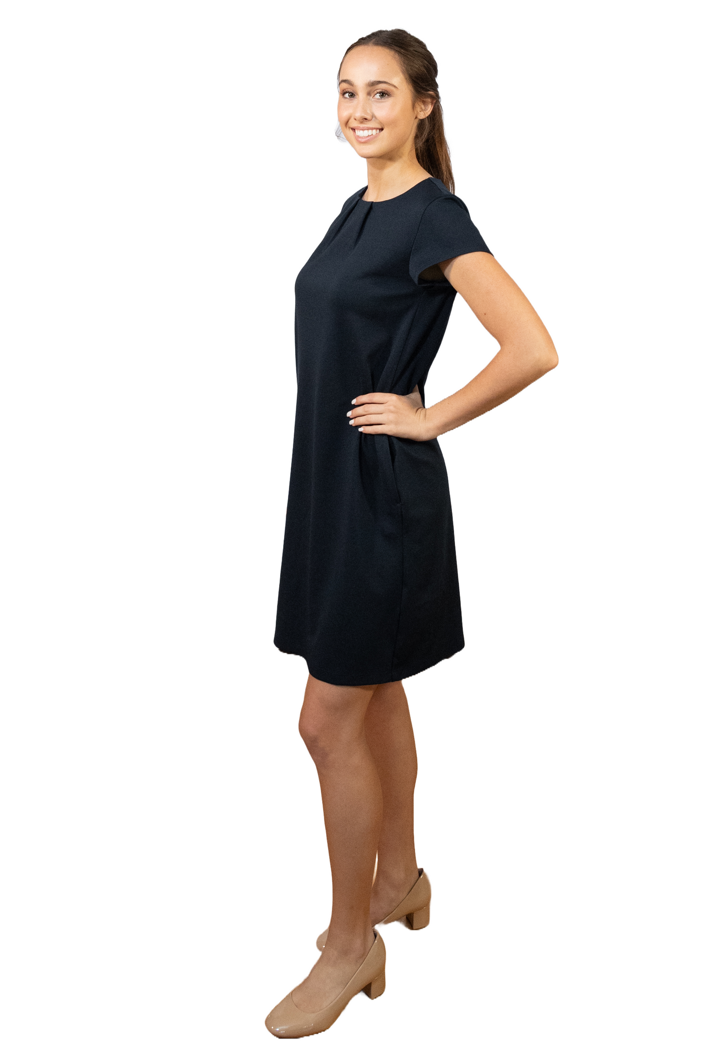 PONTE DRESS WOMEN'S SHORT SLEEVE #PD2801