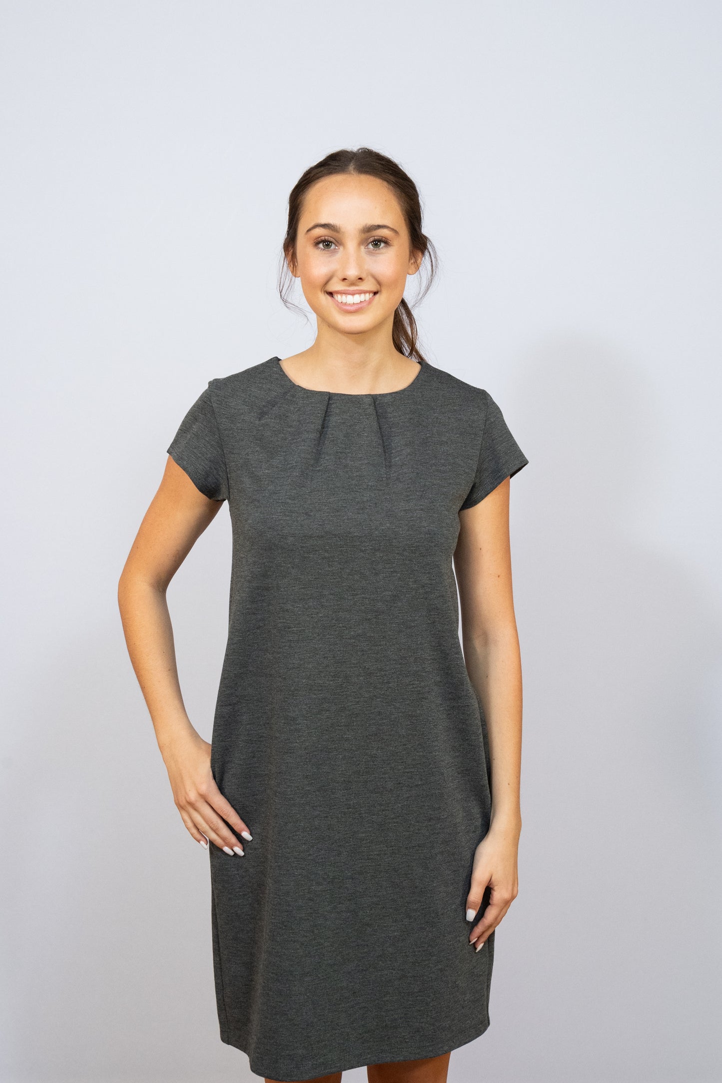PONTE DRESS WOMEN'S SHORT SLEEVE #PD2801