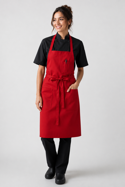 Pencil Patch Pocket Bib Apron #U3004