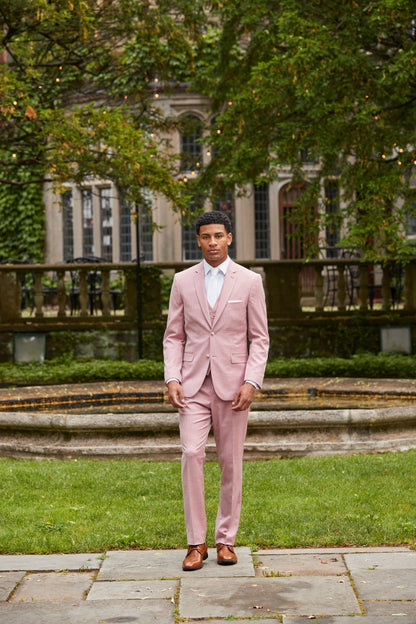 Couture 1910 Men’s Power Stretch Sharkskin Suit Separates Pants in Rose #4374PVPS