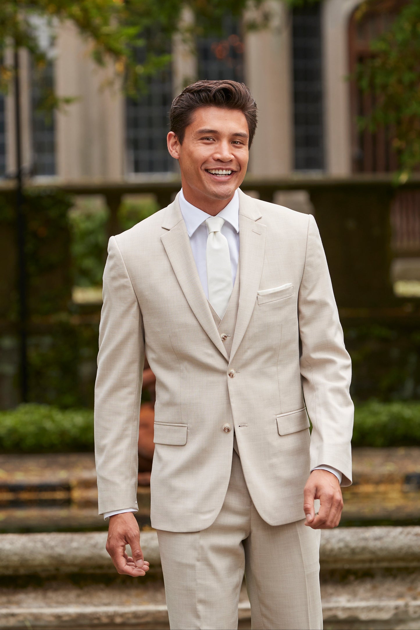 Couture 1910 Men's Sharkskin Suit Separates Jacket in Tan #4374PVS