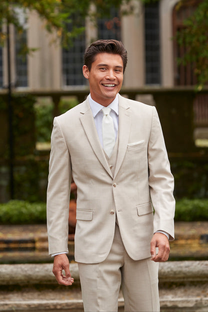 Couture 1910 Men's Sharkskin Suit Separates Jacket in Tan #4374PVS