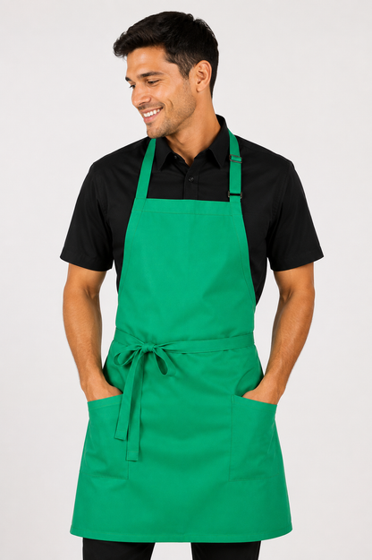 Two-Pocket Bib Apron #U3016