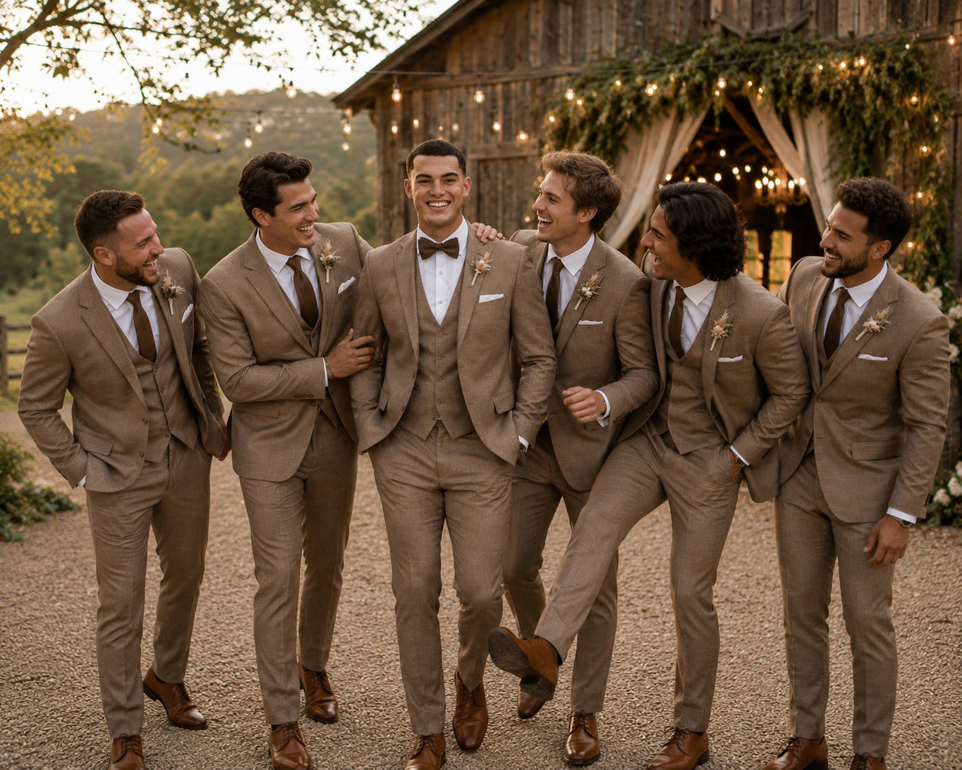 Men’s Ultimate Destination Wedding Suit - Brown Coat #6545C-99