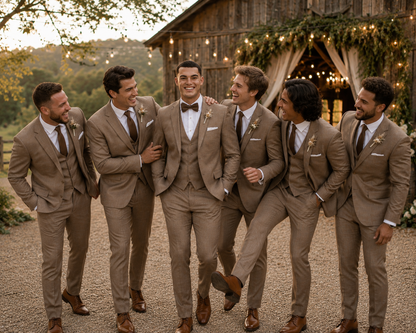 Men’s Ultimate Destination Wedding Suit - Brown Coat #6545C-99