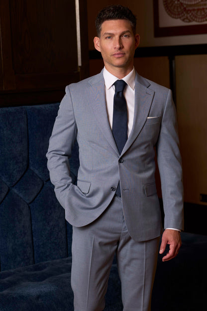 Couture 1910 Men's Poly Viscose Basketweave Suit Separates Pants in Sky #4375PVPS