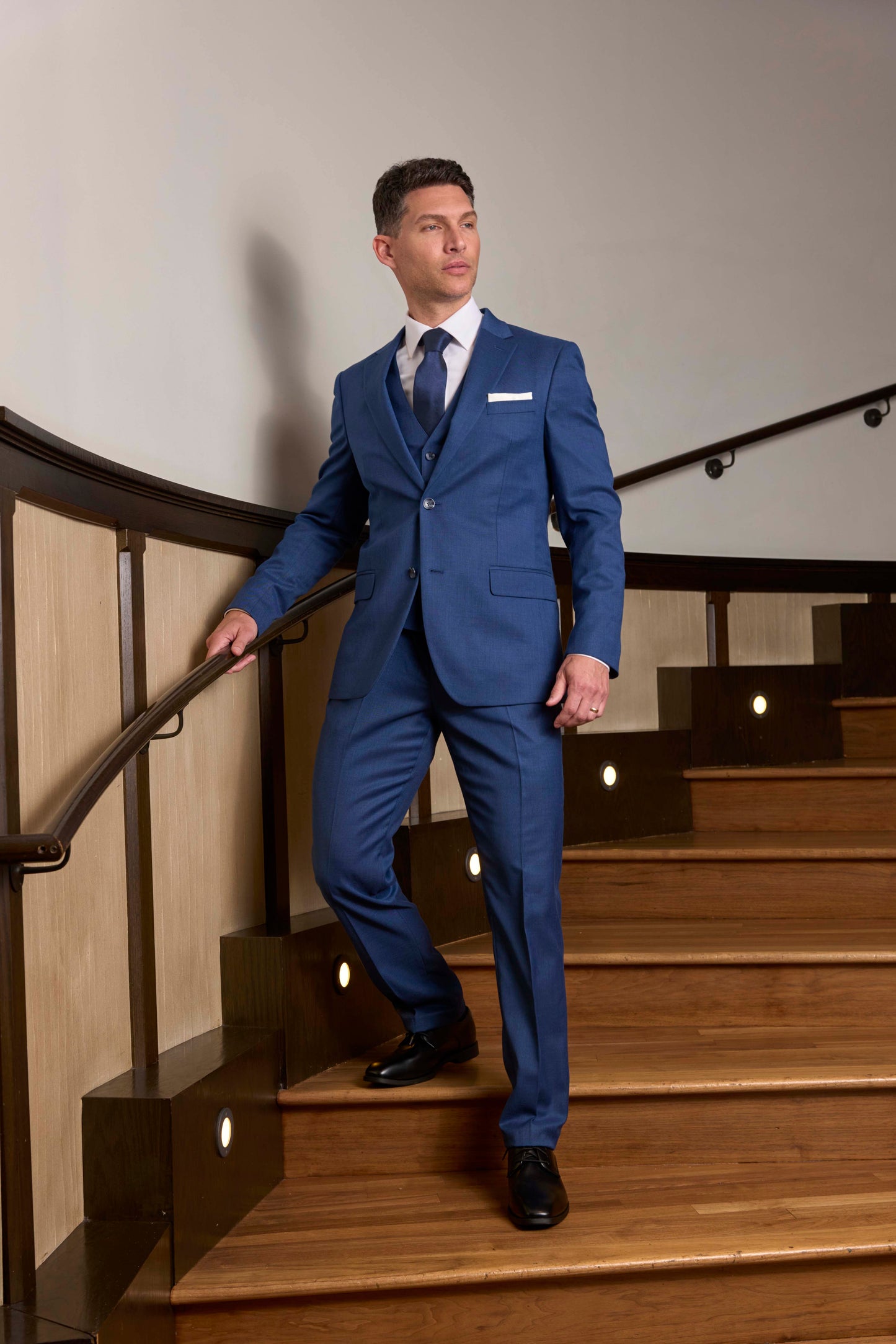 Couture 1910 Men's Power Stretch Sharkskin Suit Separates Pants in Royal Blue #4374PVPS