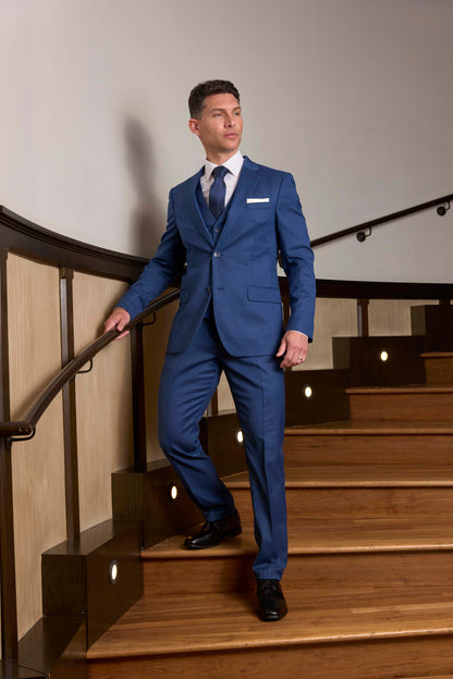 Couture 1910 Men's Power Stretch Sharkskin Suit Separates Pants in Royal Blue #4374PVPS