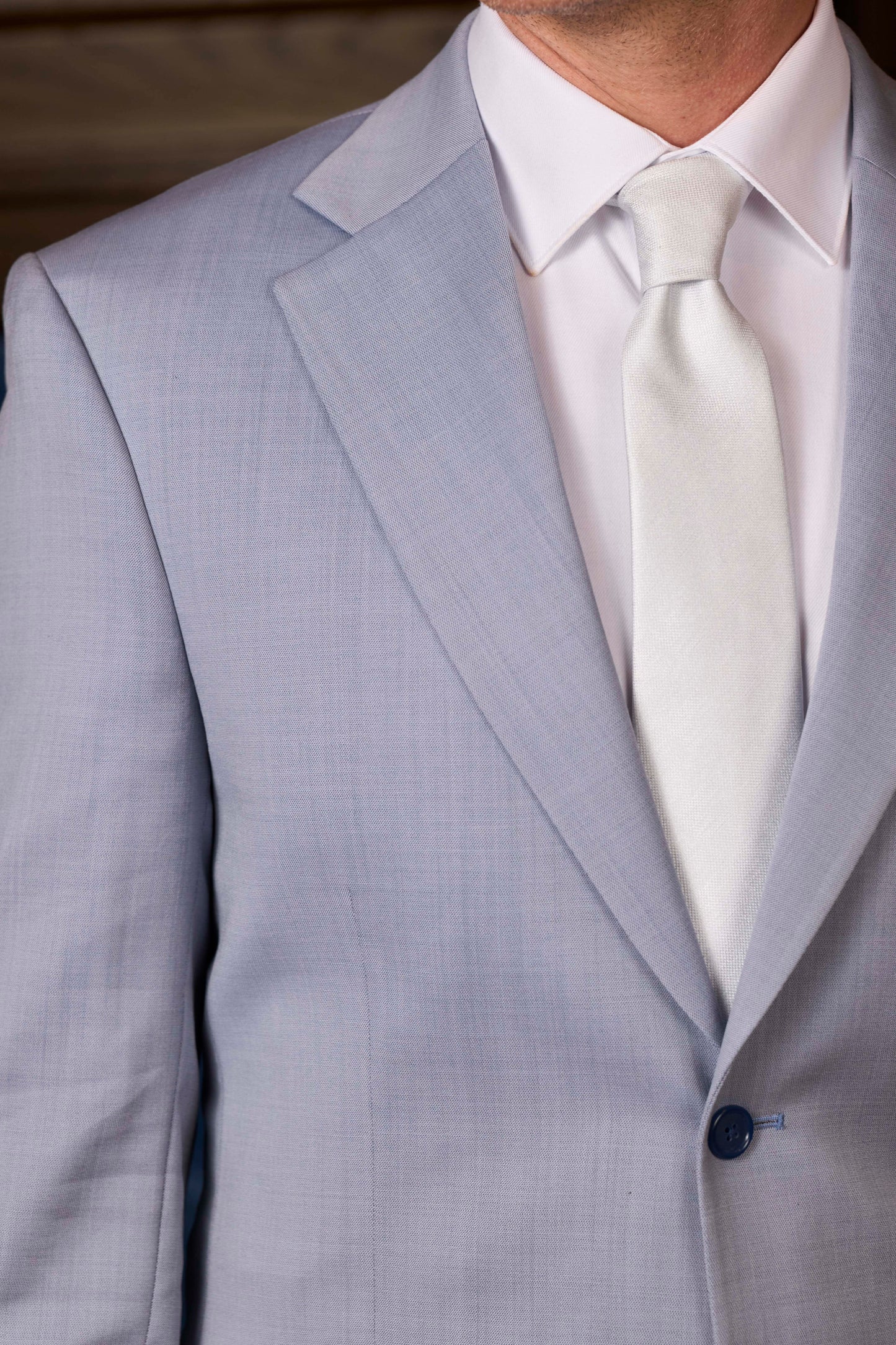 Men’s Marzotto 2 Button Notch Suit Coat with Self Lapel in Powder Blue - Giani #M4348C