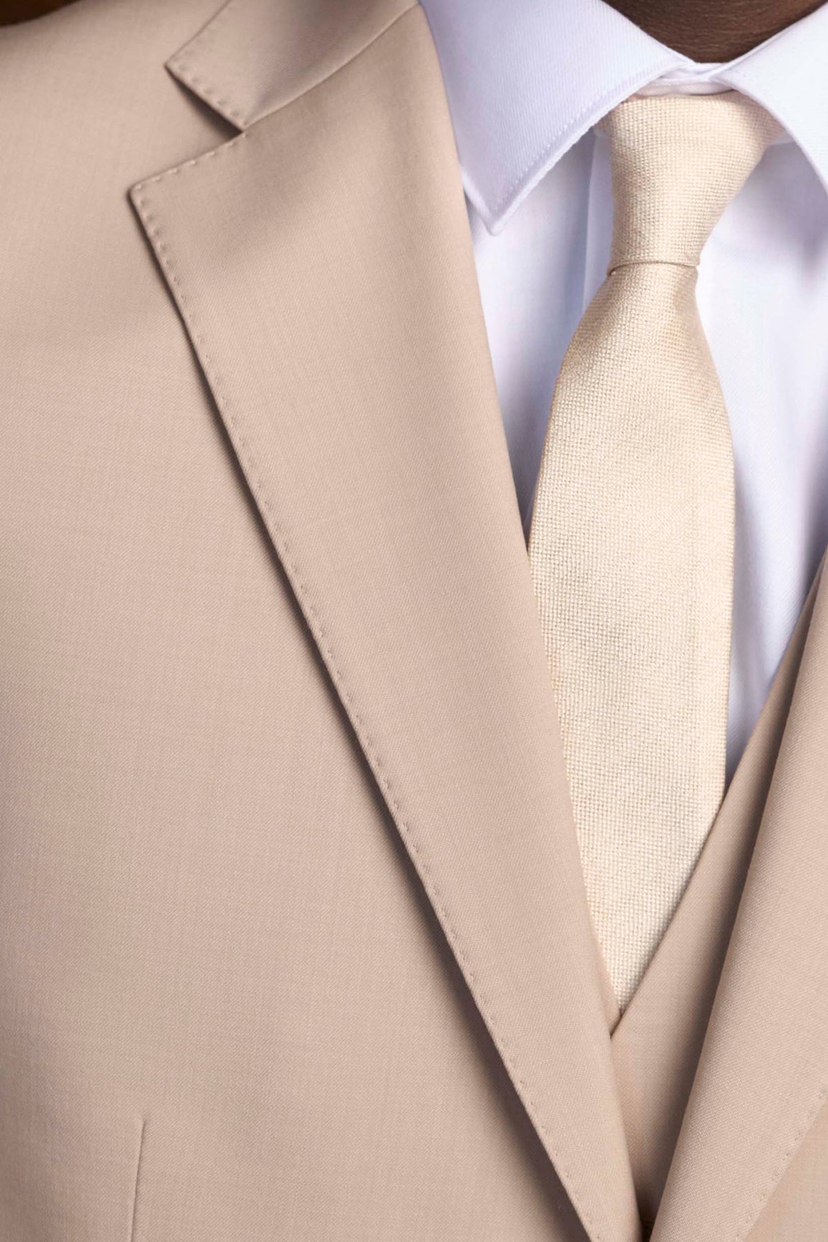 Men’s Ike Behar Sand 2 Button Notch Suit Coat with Pick Stitch Lapel - Kenneth #6444C-73