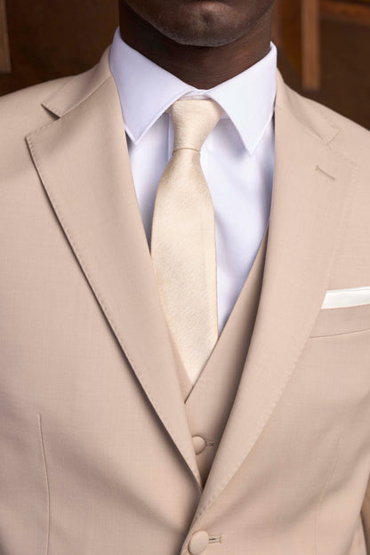Men’s Ike Behar Sand 2 Button Notch Suit Coat with Pick Stitch Lapel - Kenneth #6444C-73