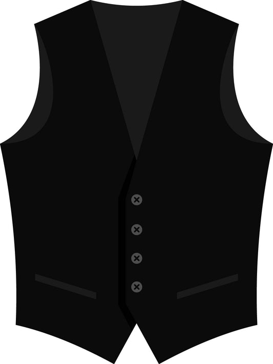 Men’s Marzotto Wool V-Neck 4 Button Tuxedo Vest with Grosgrain Covered Buttons #4361VF